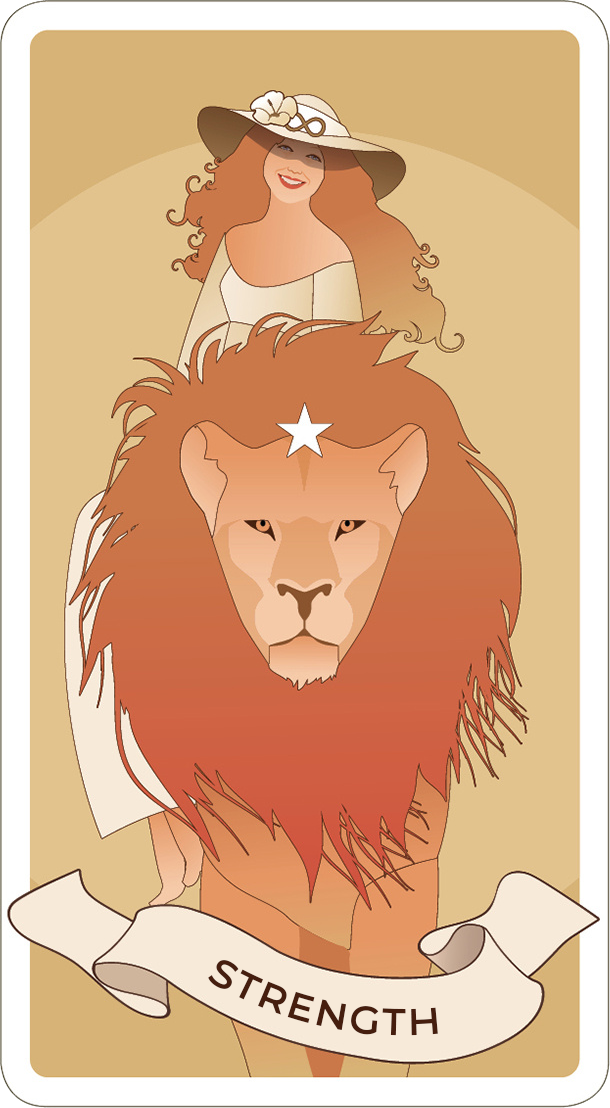 Strength, arcanum XI of the tarot - 2027 tarot card